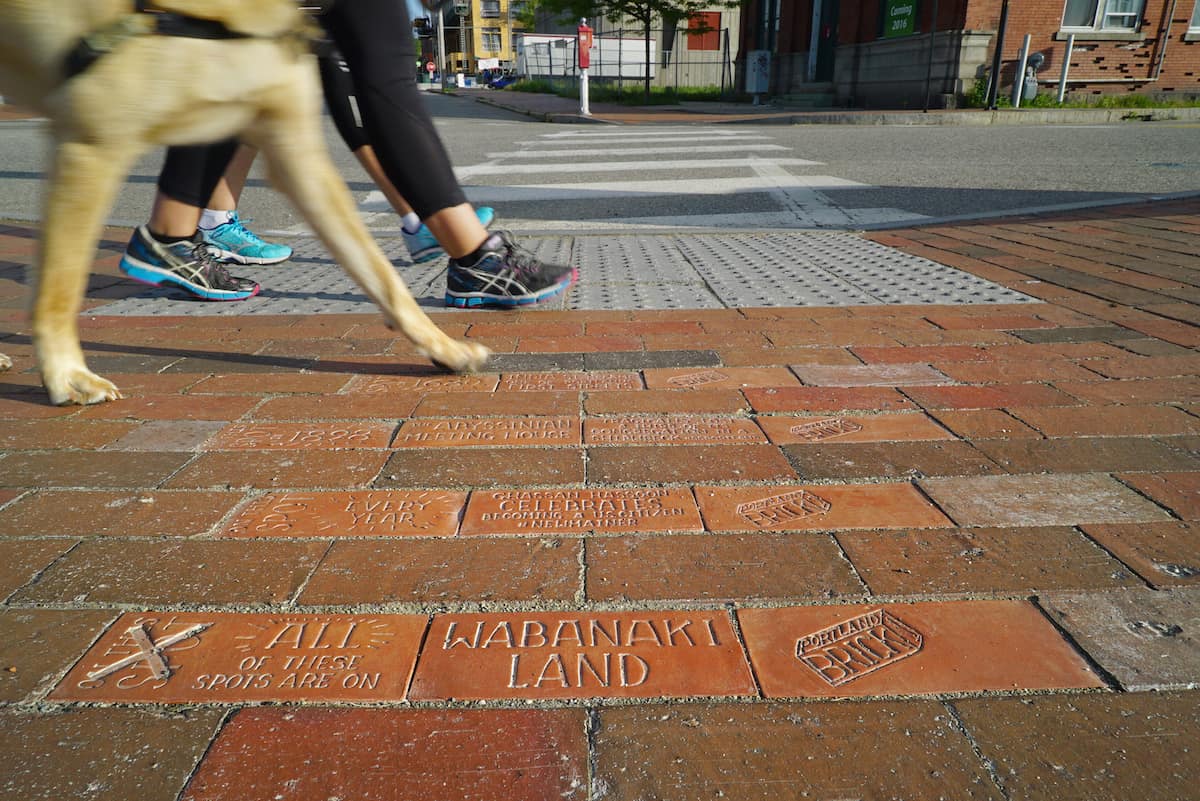 Installed Portland Brick Project bricks in the India Street neighborhood of Portland, Maine | Photo by Ayumi Horie