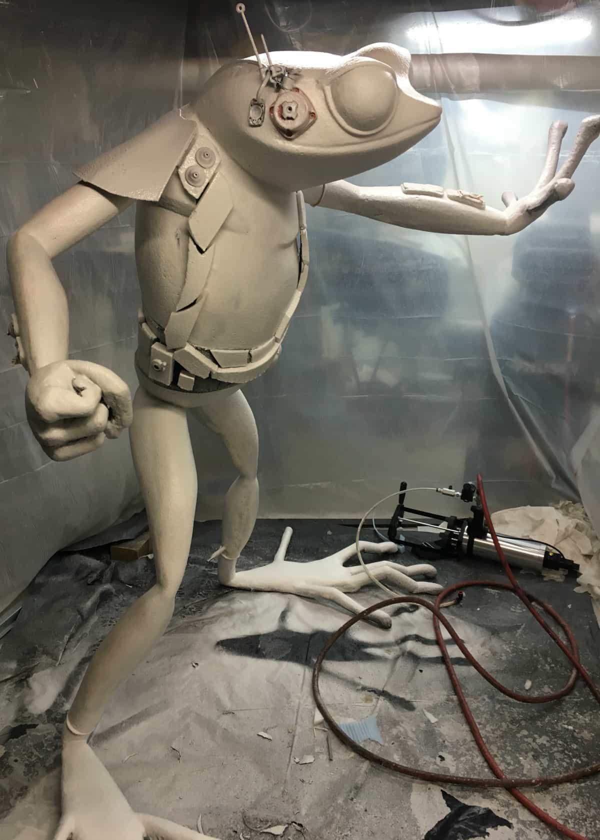 Unfinished sculpture for Victor Pacheco's 2018 exhibition 