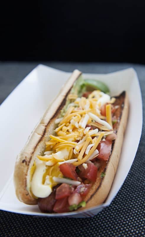Sonoran-style hot dog from El Corazon