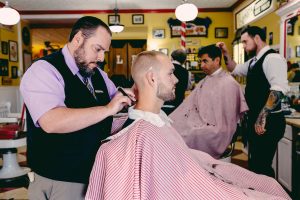 Lucky's Barbershop and Shave Parlor - photograph by Natasha Moustache