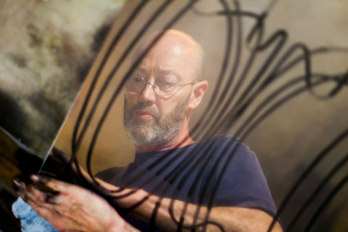 Portrait of Peter Pettengill working with his Inking Plate | All photos by Paul Teeling