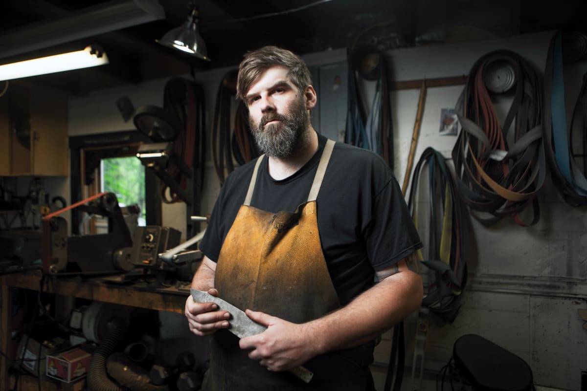 Nick Anger in his studio. Photo by Scott Pasfield