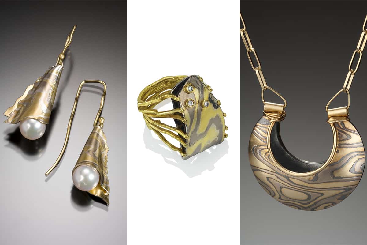 Object: Mixed Metal Mokume-Gane Jewelry