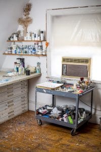 Susan Schwalb's studio. Photo by Izzy Berdan