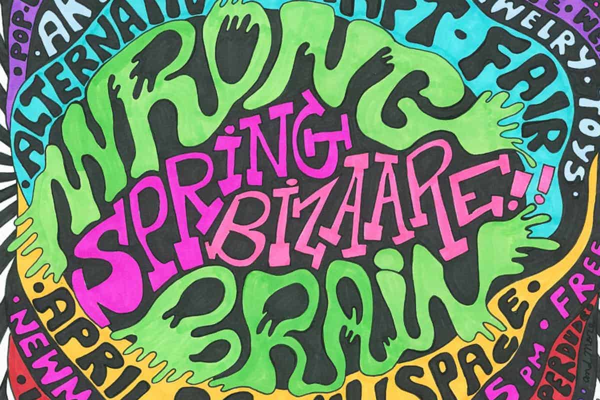 Sam Paolini, Spring Bizaare, detail, Wrong Brain poster